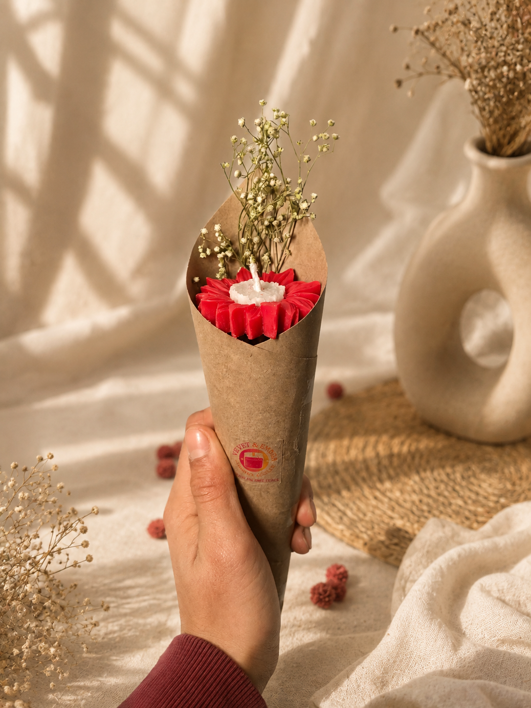 Daisy Flower Bouquet Candle — Valentine Special