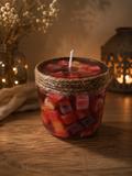 Multi Colour Heart Candle