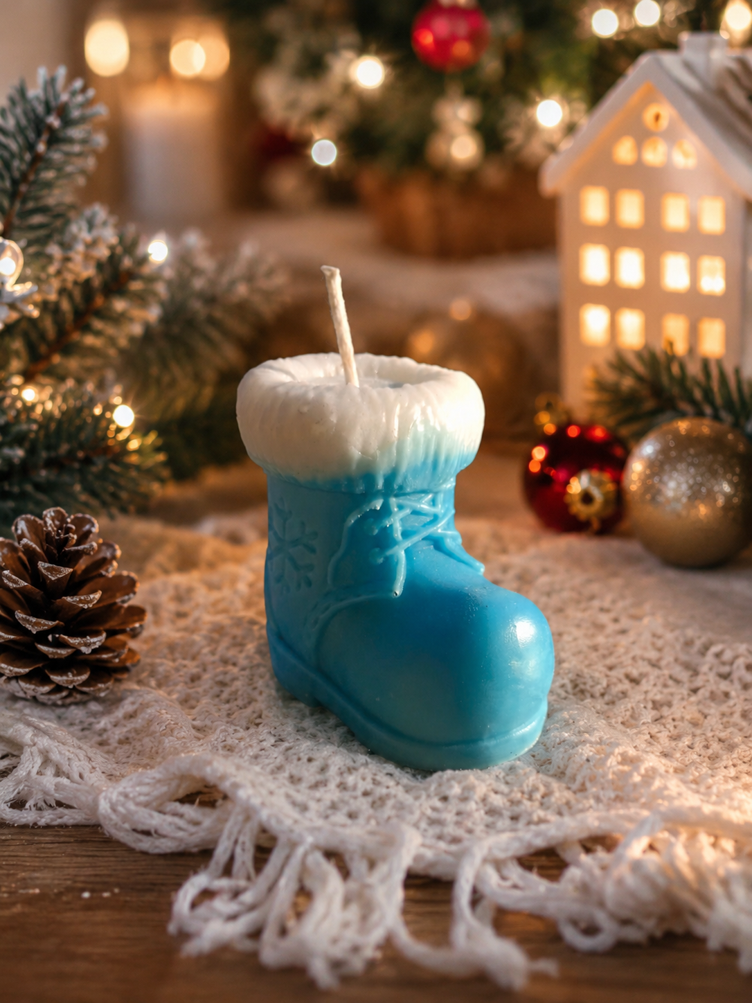 Christmas Shoe Candle