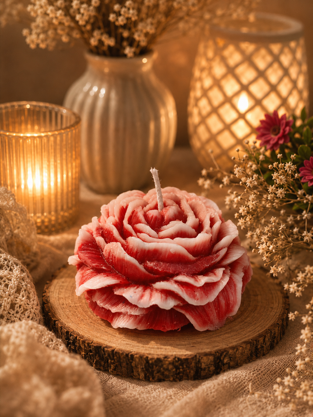 Rose Candle