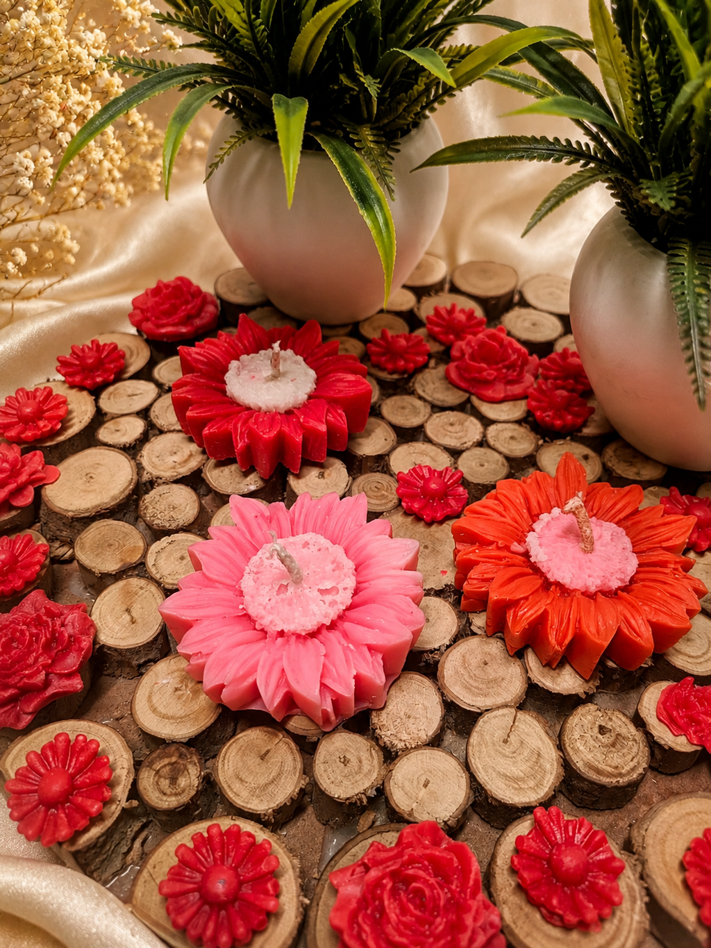 Daisy Flower Candle