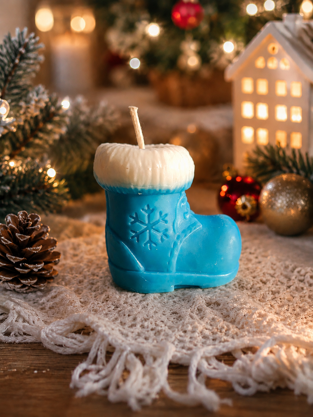 Christmas Shoe Candle