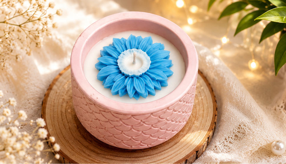 Ecocast Flower Bowl Candle