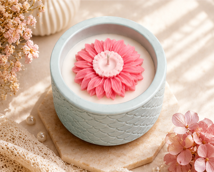 Ecocast Flower Bowl Candle