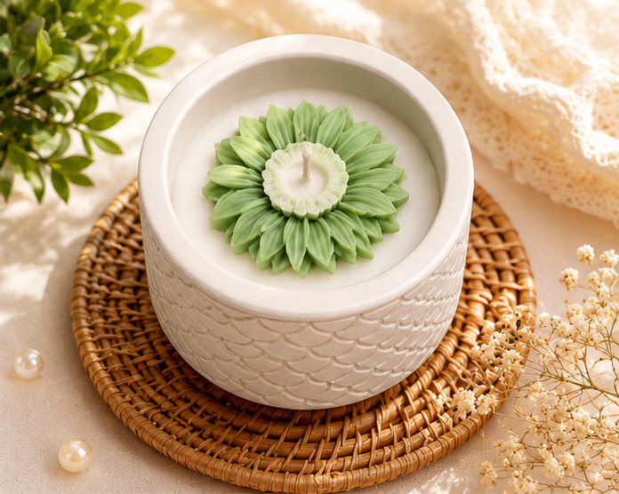 Ecocast Flower Bowl Candle