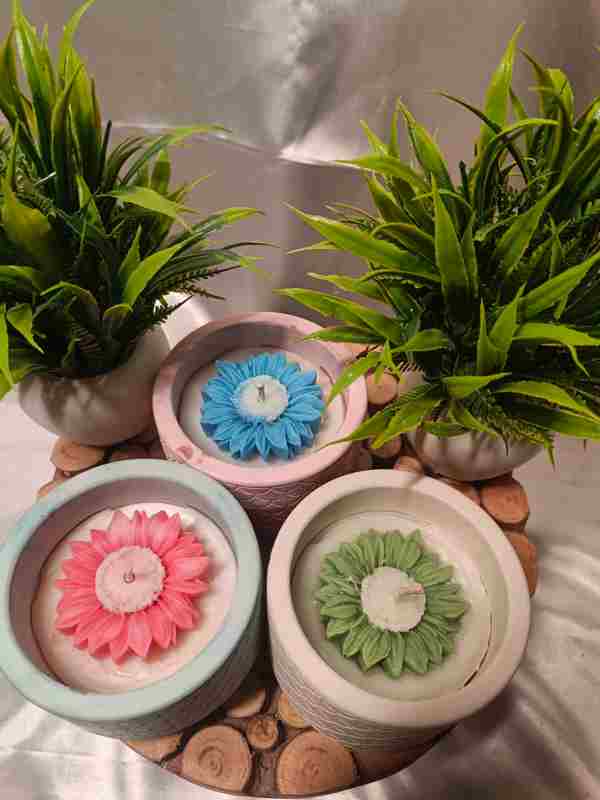 Ecocast Flower Bowl Candle